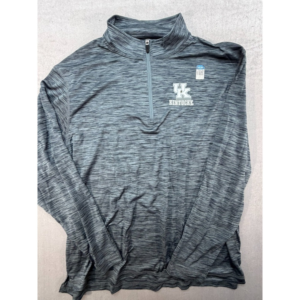 New Top of the World Kentucky Wildcats Quarter Zip Pullover Gray XL NCAA